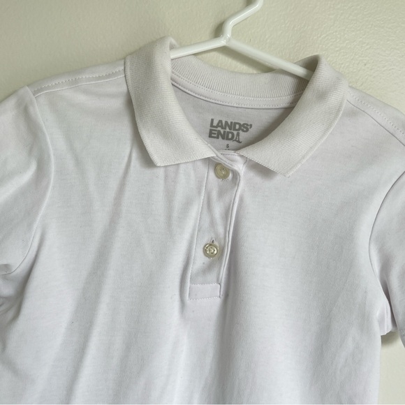 Lands End School Uniform White Polo - Picture 2 of 3